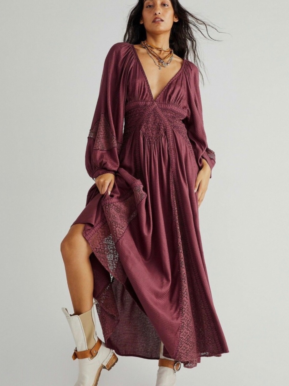 Free People Southwest Lace Maxi Dress - S